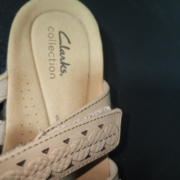 CLARKS EUC WOMENS SZ 8.5M LAURIEANN COVE SUEDE SLIPON SANDALS - Picture 5 of 10